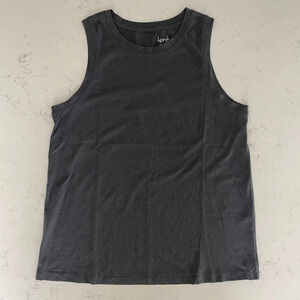 Kersh Casual Neutral Sleeveless Crew Neck Cotton Blend Tank Top Grey Sz M NWOT